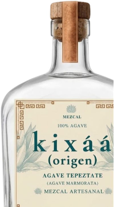 Botella de mezcal kixáá